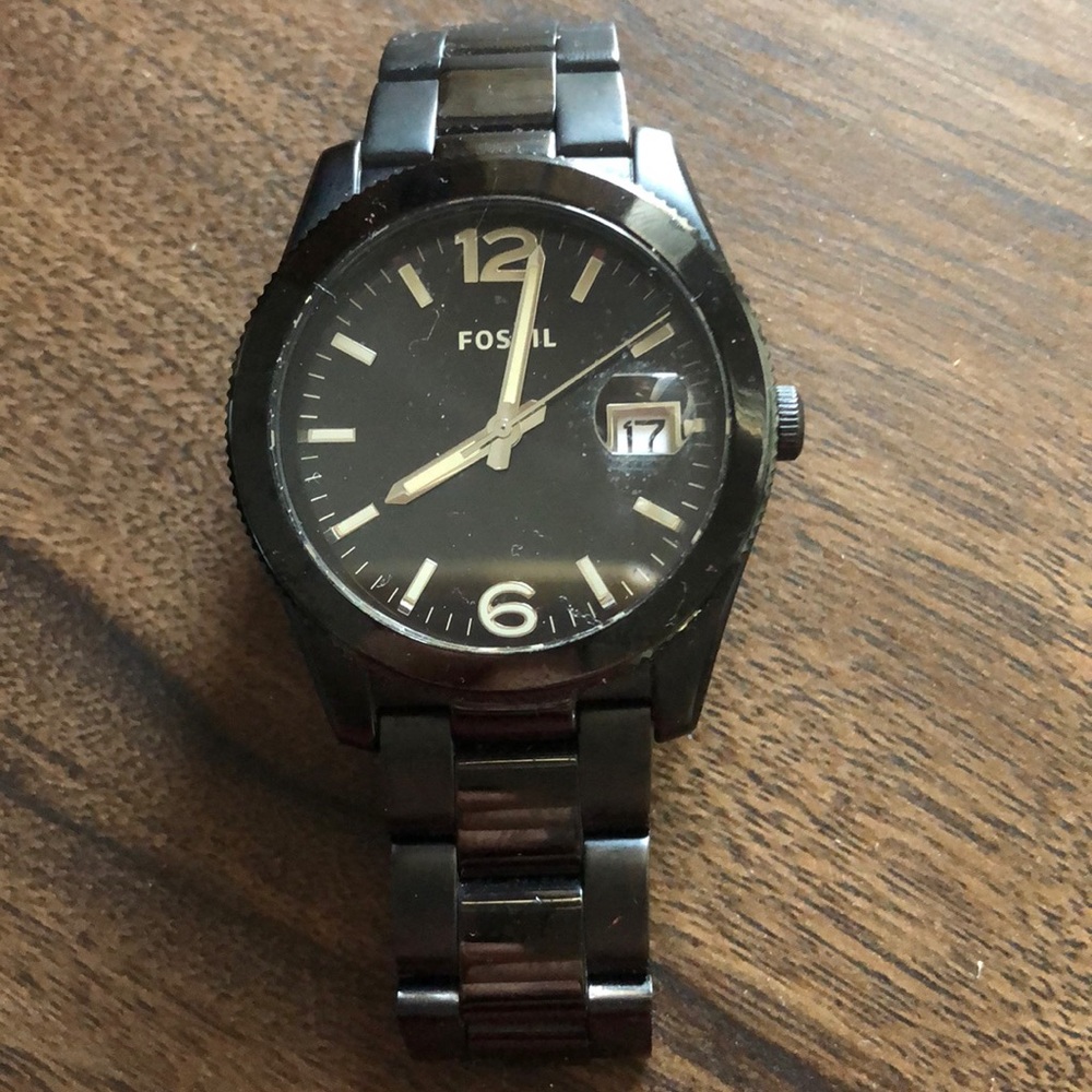 Women’s Black Fossil Watch